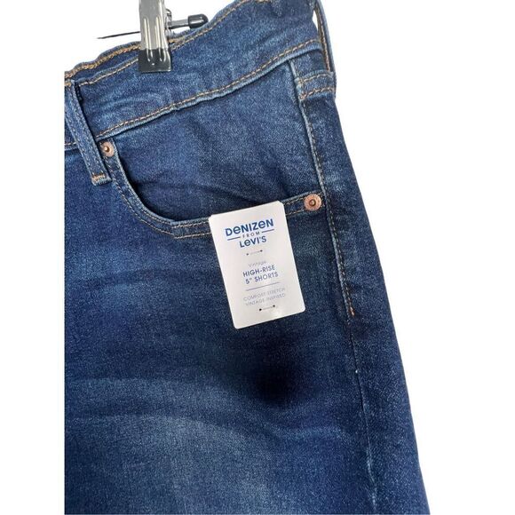 NWT Denzim By Levi’s Dark Wash Cut Off High Rise Denim shorts - Picture 2 of 6